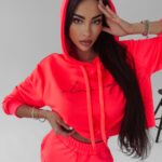 Komplet sportowy damski Nina Ola Voga neonowy róż