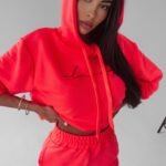 Komplet sportowy damski Nina Ola Voga neonowy róż