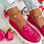 Mokasyny na platformie Elisa fuksja