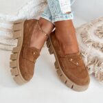 Mokasyny na platformie Elisa karmelowe II