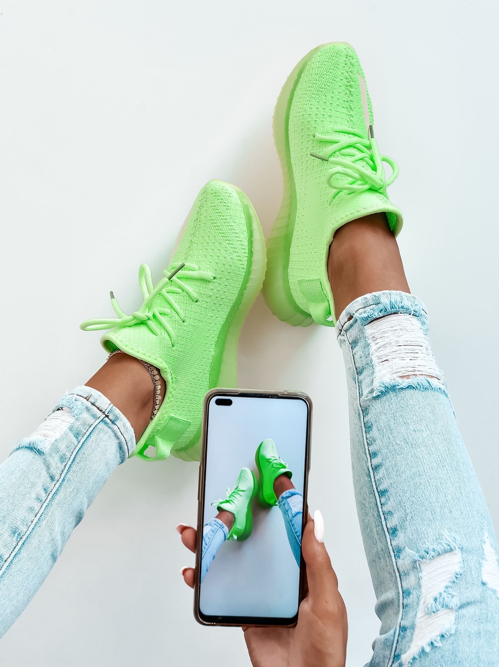 Buty sportowe Madam Faxe limonkowe