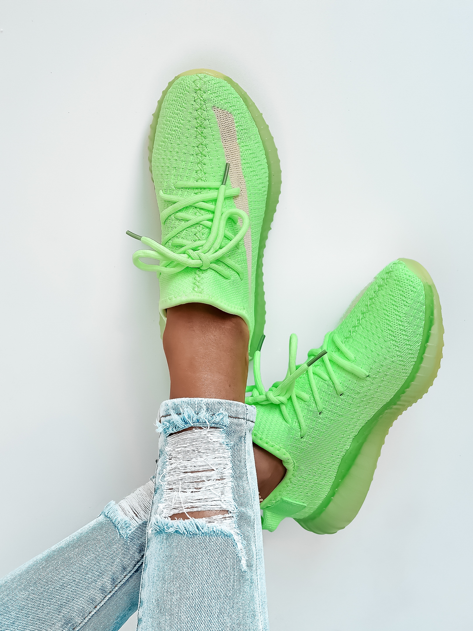 Buty sportowe Madam Faxe limonkowe