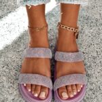 Klapki profilowane Madam Putti lila