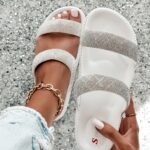 Klapki profilowane Madam Putti białe