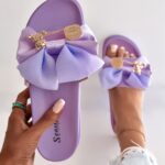 Klapki z misiem Rock Tods lila