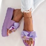 Klapki z misiem Rock Tods lila