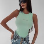 Body bez rękawów Bibi Ola Voga miętowe