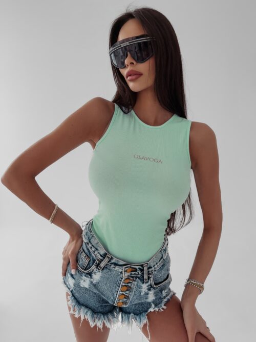 Body bez rękawów Bibi Ola Voga miętowe