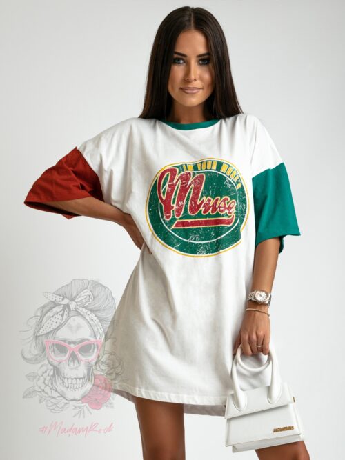 T-shirt oversize MUSE biały