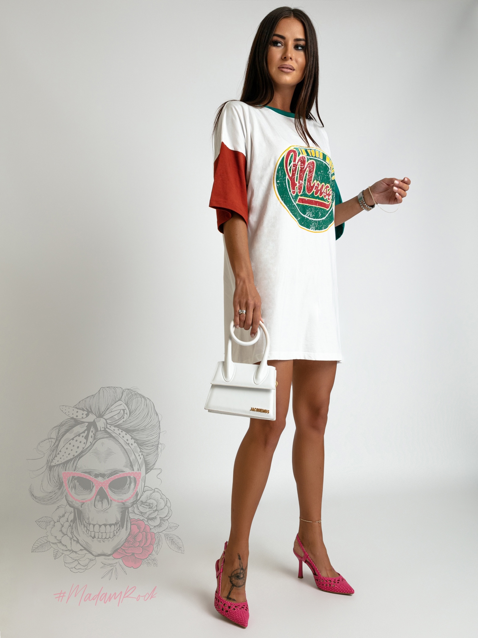 T-shirt oversize MUSE biały T-shirt oversize MUSE biały