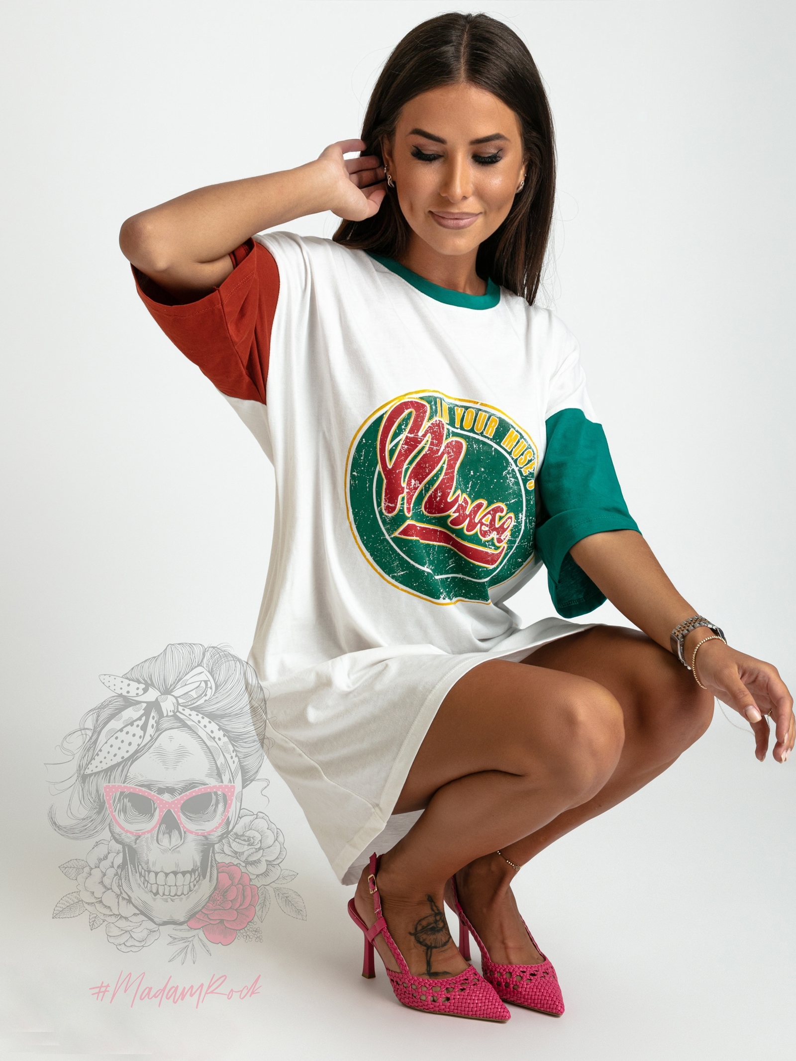 T-shirt oversize MUSE biały T-shirt oversize MUSE biały