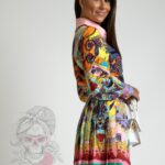 Komplet koszula plus spódnica Zura różowy