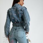 Spodnie jeansowe z wysokim stanem Fuse niebieskie