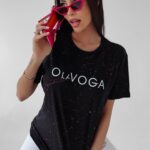 T-shirt regular fit Cadi Ola Voga czarny