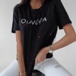 T-shirt regular fit Cadi Ola Voga czarny