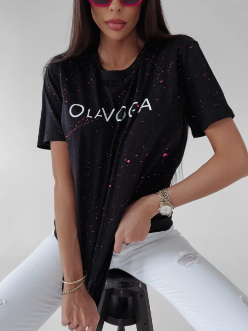 T-shirt regular fit Cadi Ola Voga czarny