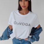 T-shirt regular fit Cadi Ola Voga ecru