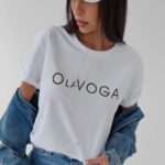T-shirt regular fit Cadi Ola Voga ecru