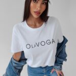 T-shirt regular fit Cadi Ola Voga ecru