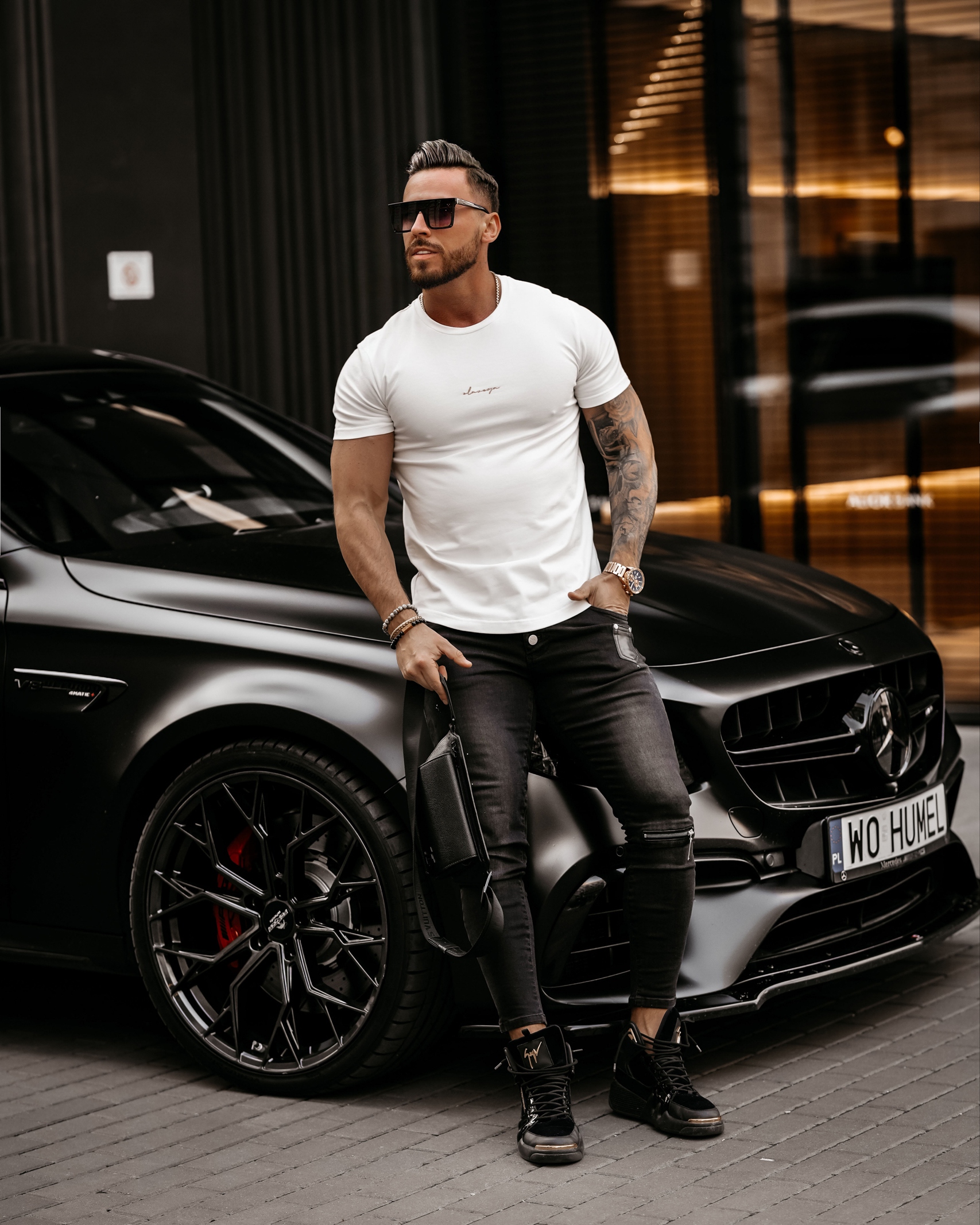 T-shirt bawełniany męski Aron Ola Voga ecru