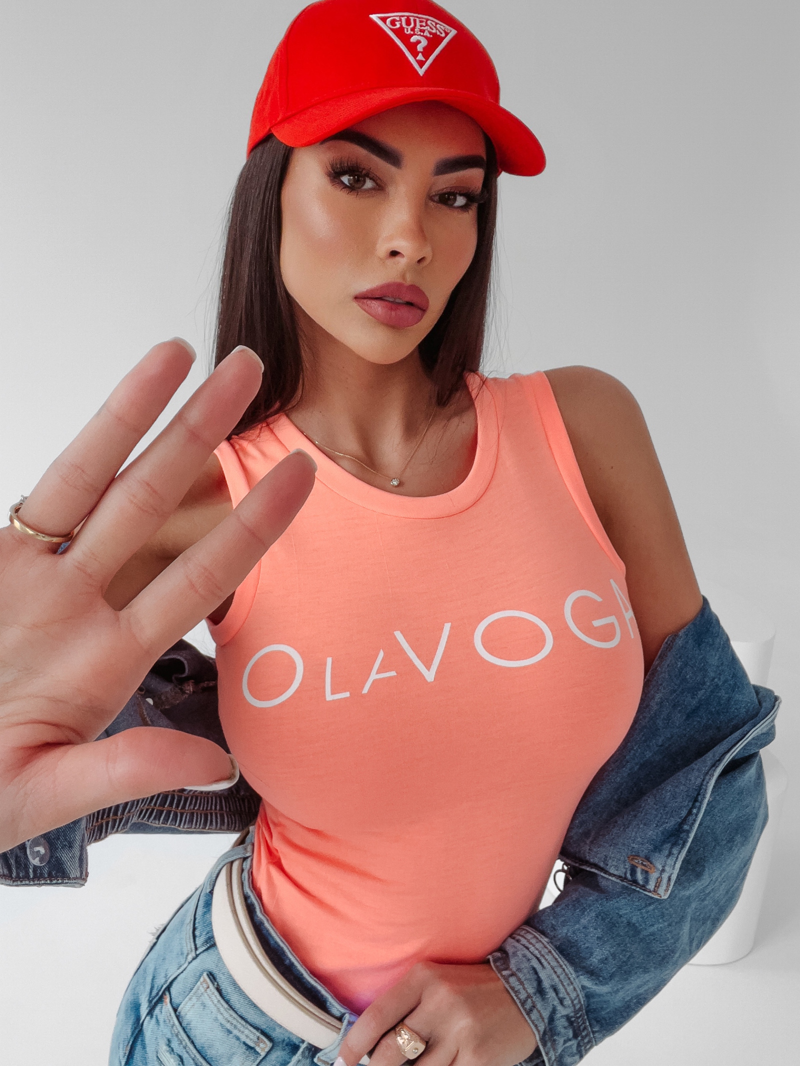 Body dopasowane Carga Ola Voga koralowe