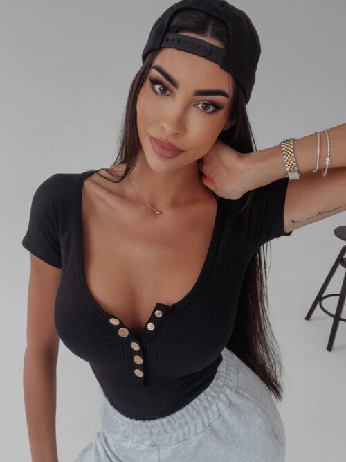 Body prążkowane Joly Ola Voga czarne