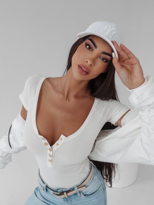 Body prążkowane Joly Ola Voga ecru