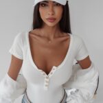 Body prążkowane Joly Ola Voga ecru