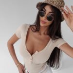 Body prążkowane Joly Ola Voga beżowe