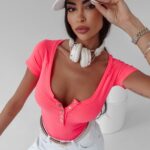 Body prążkowane Joly Ola Voga różowe