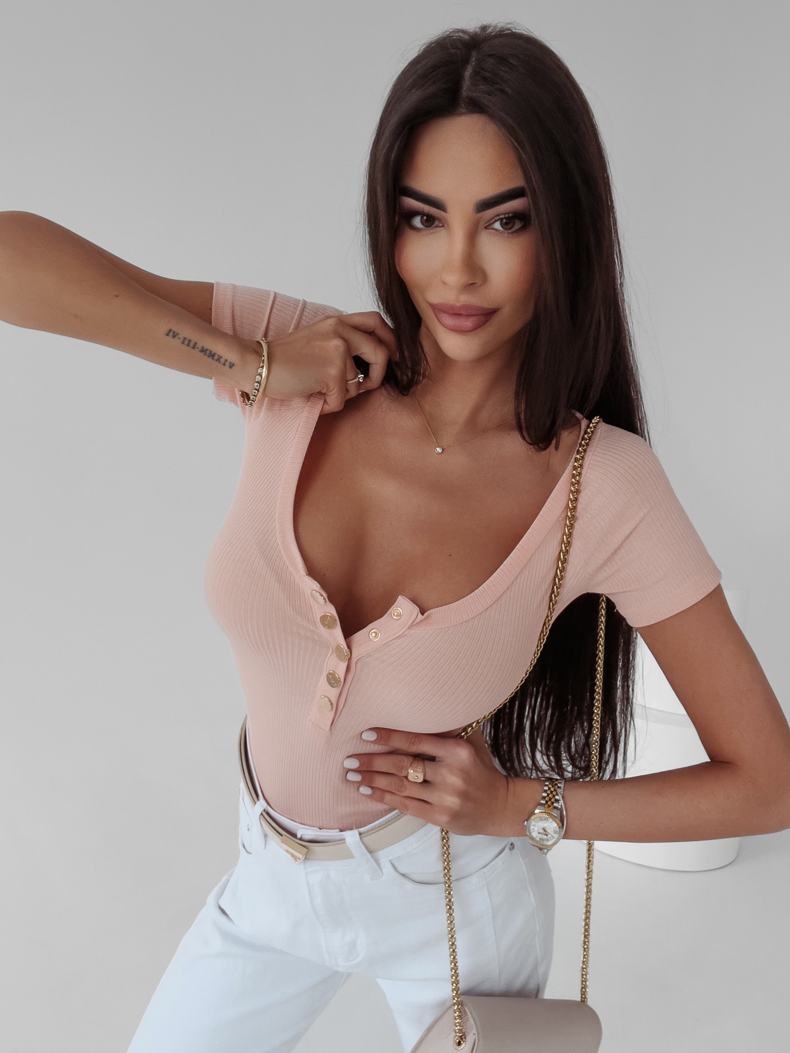 Body prążkowane Joly Ola Voga łososiowe