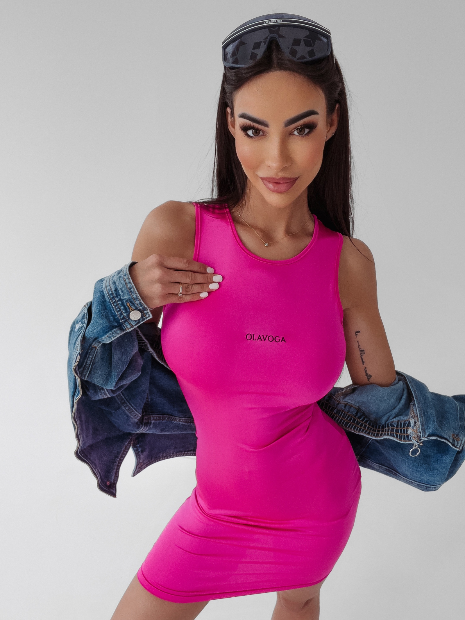 Sukienka dopasowana Biza Ola Voga fuksja