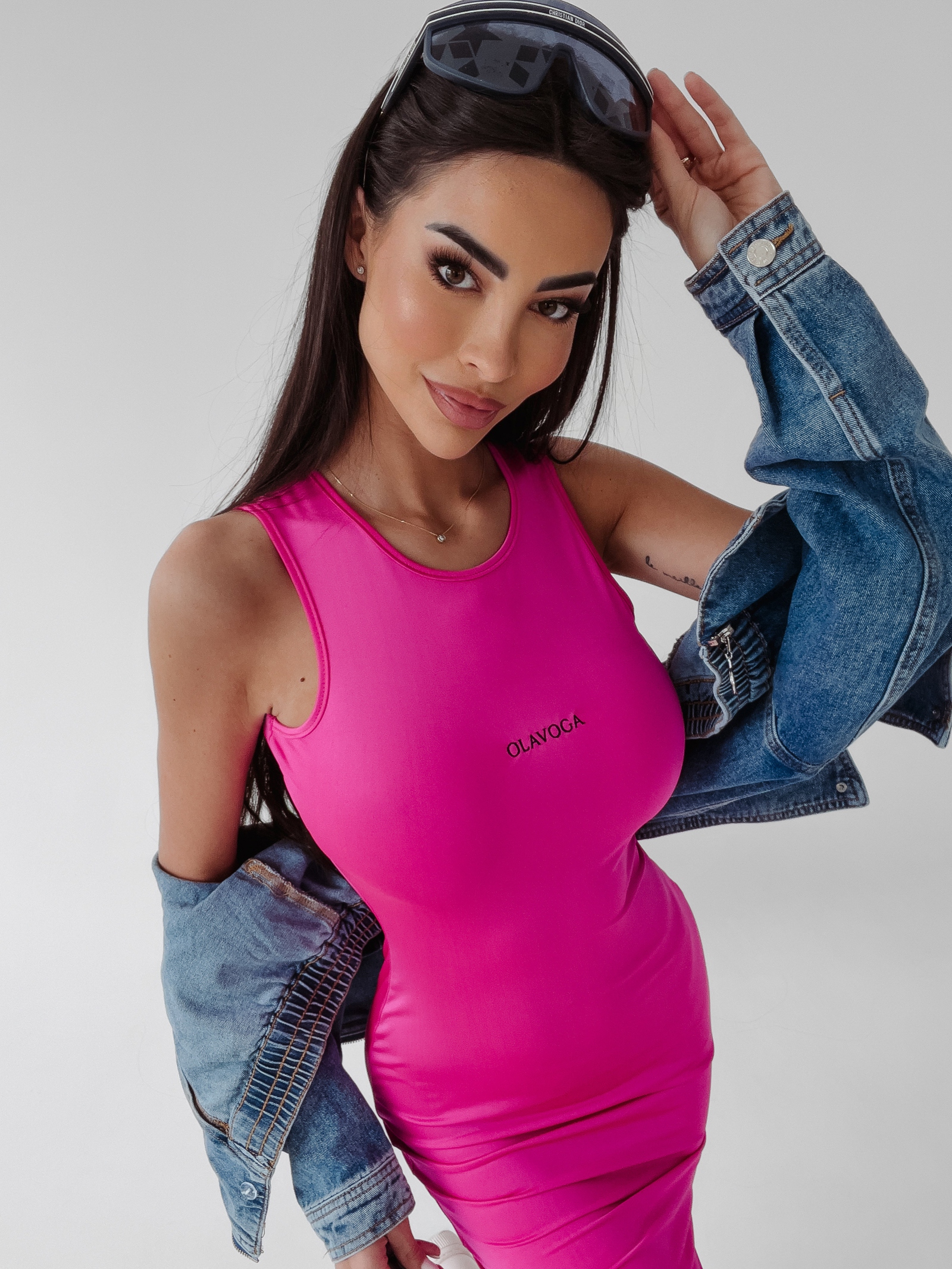 Sukienka dopasowana Biza Ola Voga fuksja