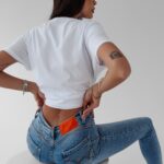 Spodnie jeansowe slim fit Urania 249 Ola Voga niebieskie