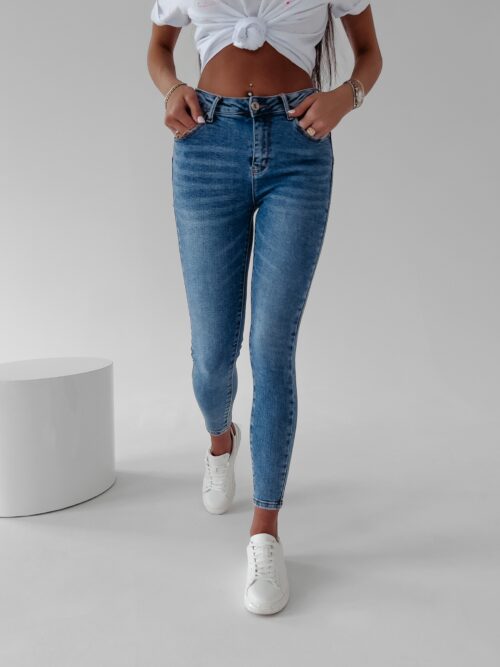 Spodnie jeansowe slim fit Urania 249 Ola Voga niebieskie