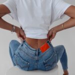 Spodnie jeansowe slim fit Urania 249 Ola Voga niebieskie