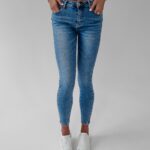 Spodnie jeansowe slim fit Urania 249 Ola Voga niebieskie