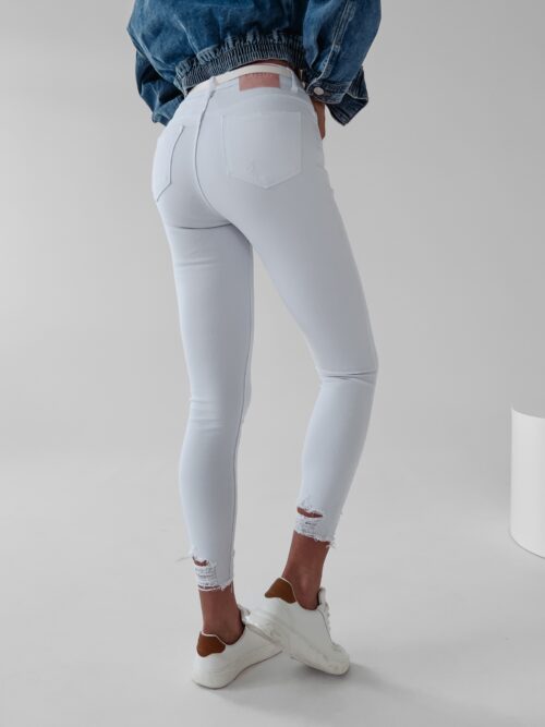 Spodnie jeansowe dopasowane Baria 252 Ola Voga białe