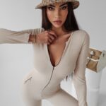 Kombinezon dopasowany sportowy Eris Ola Voga beżowy