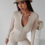 Kombinezon dopasowany sportowy Eris Ola Voga beżowy