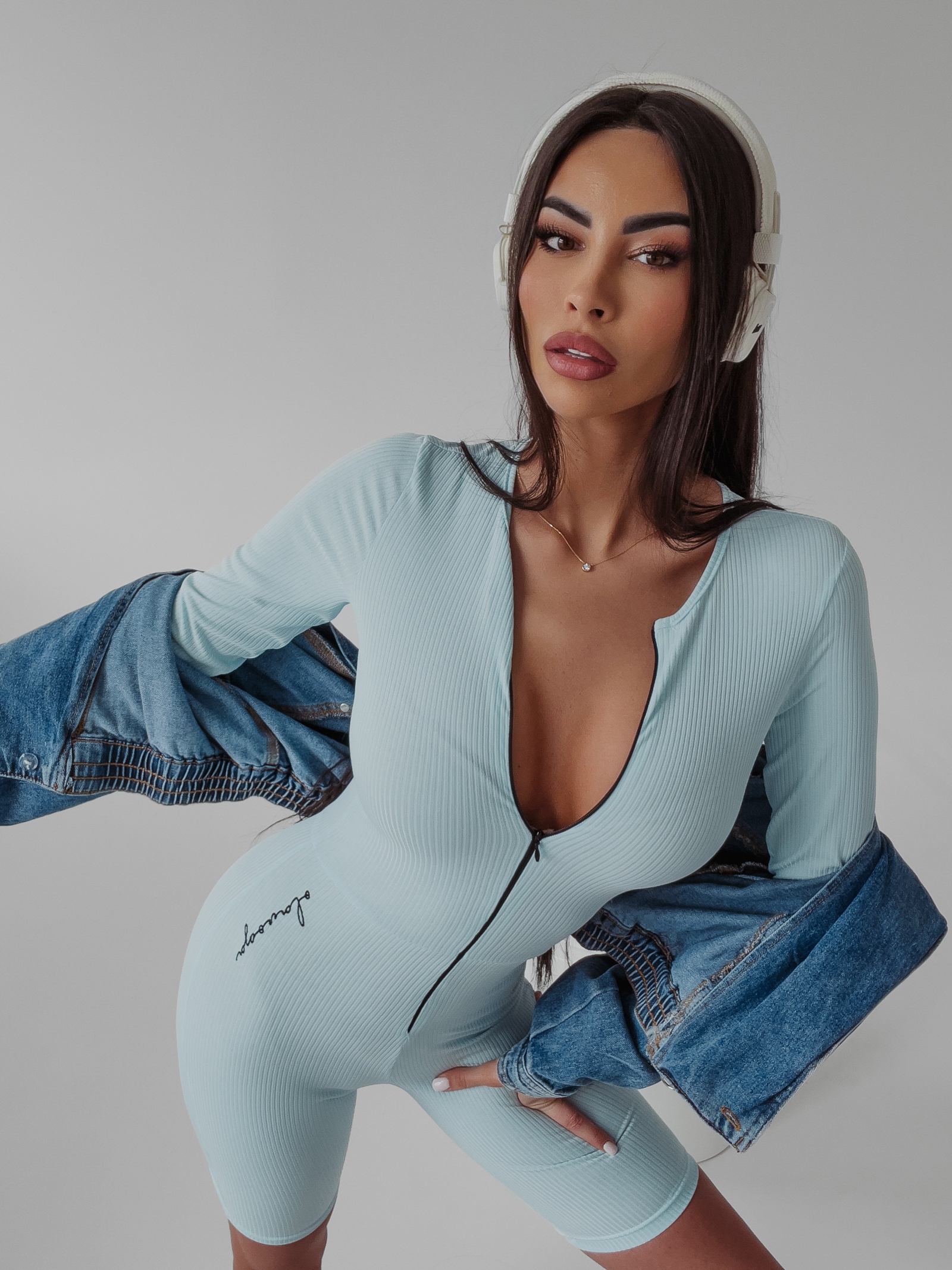 Kombinezon dopasowany sportowy Eris Ola Voga błękitny