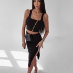 Komplet prążkowany Goja Ola Voga czarny