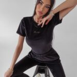 Komplet welurowy Mala Ola Voga czarny