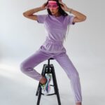 Komplet welurowy Mala Ola Voga lila