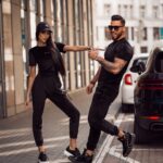 Komplet męski welurowy Luca Ola Voga czarny