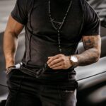 Komplet męski welurowy Luca Ola Voga czarny