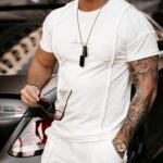 Komplet męski welurowy Luca Ola Voga ecru