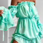 Sukienka szyfonowa NB Summer miętowa