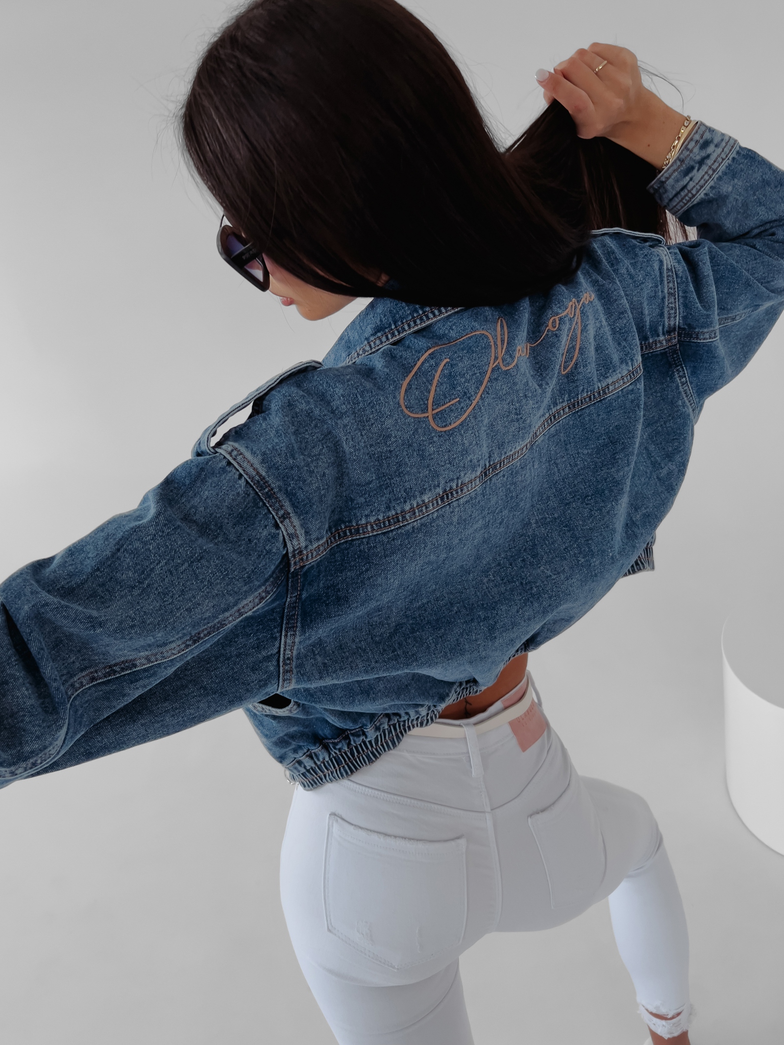 PREORDER Kurtka katana jeansowa Brenda 175 Ola Voga niebieska