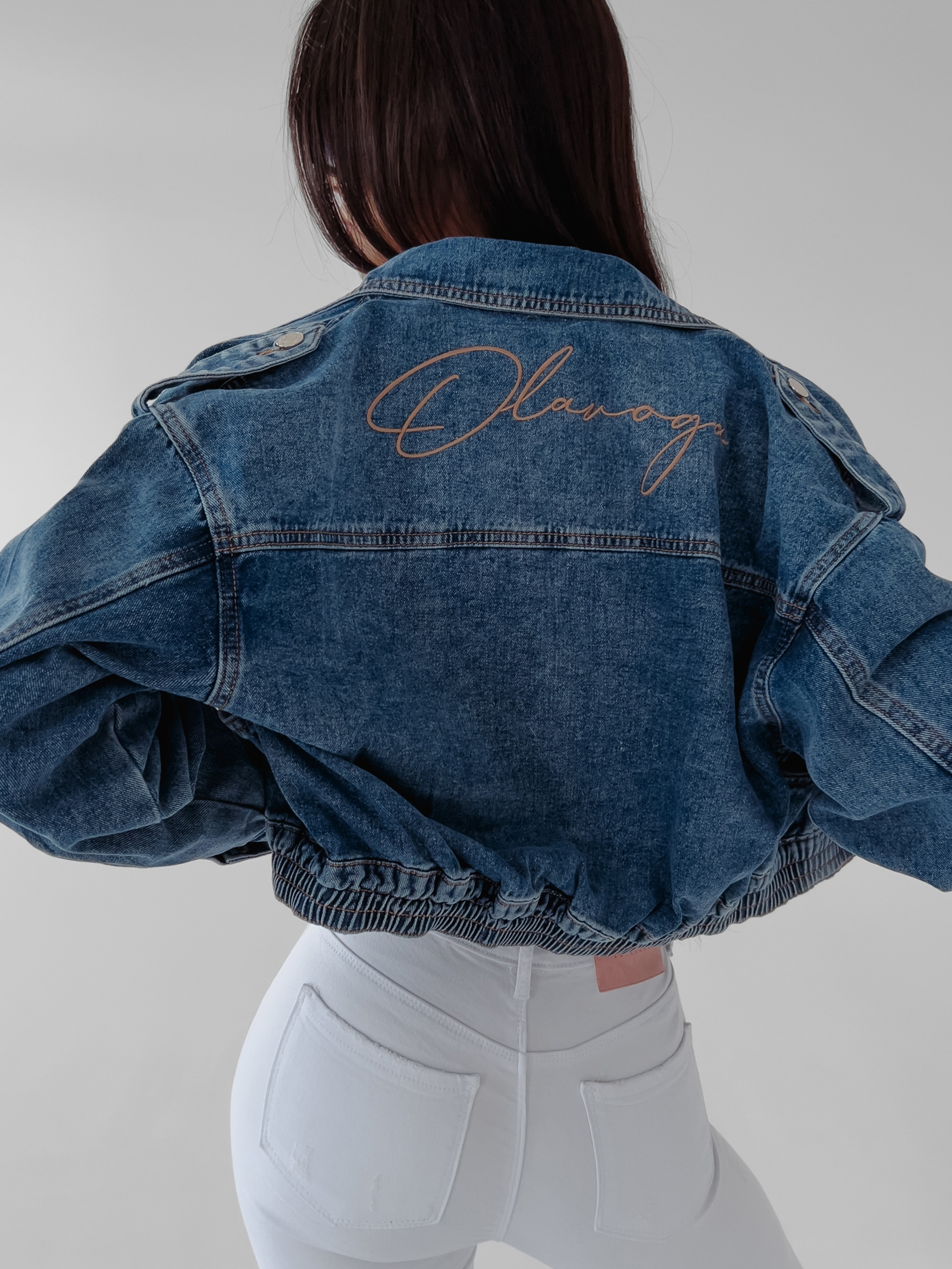 PREORDER Kurtka katana jeansowa Brenda 175 Ola Voga niebieska